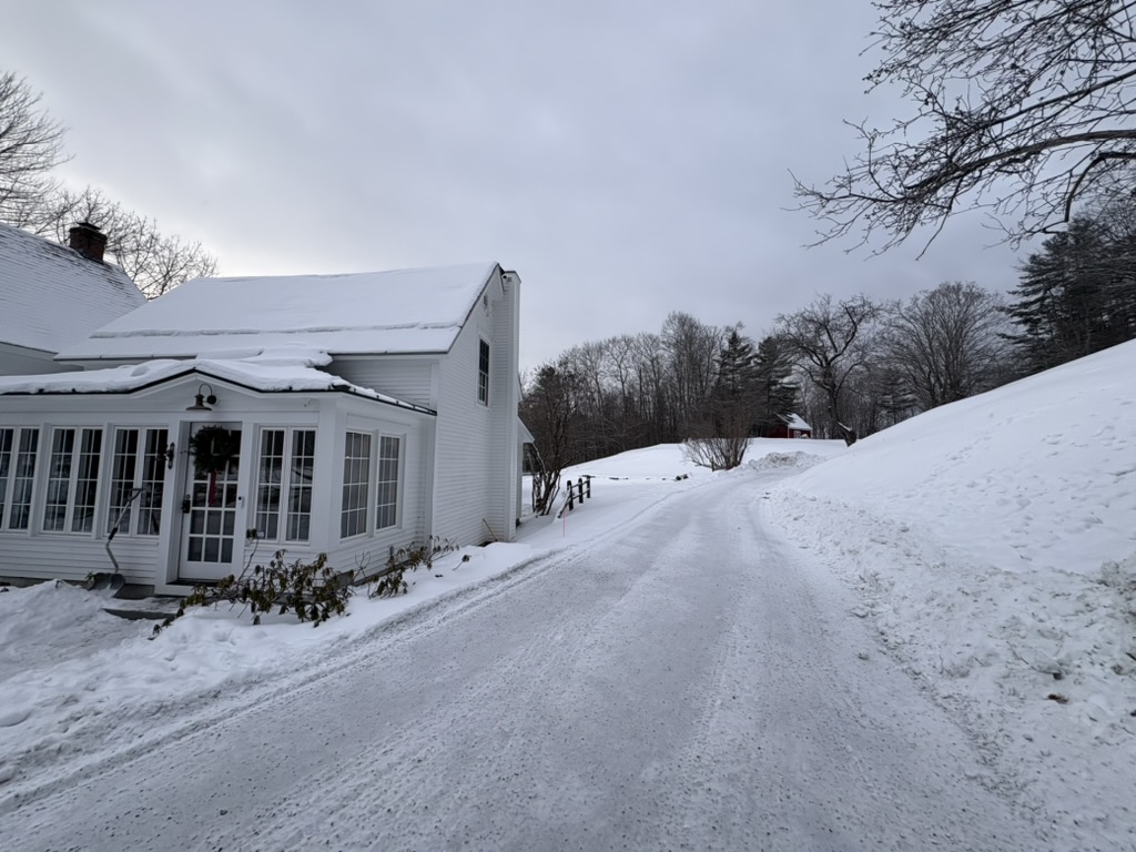 Winter — sunroom under fresh snow